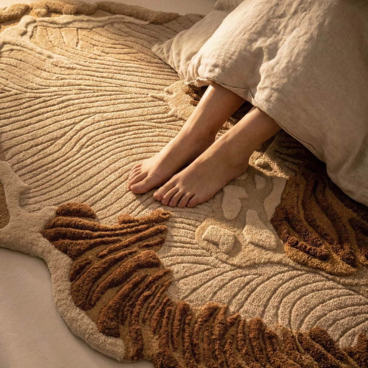 Hand-tufted wool rug