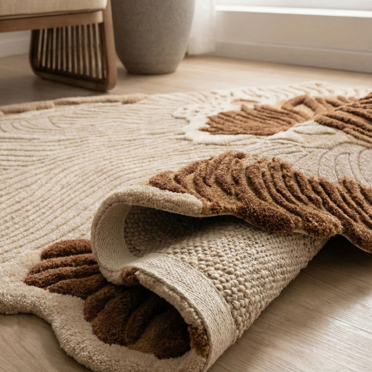 Hand-tufted wool rug