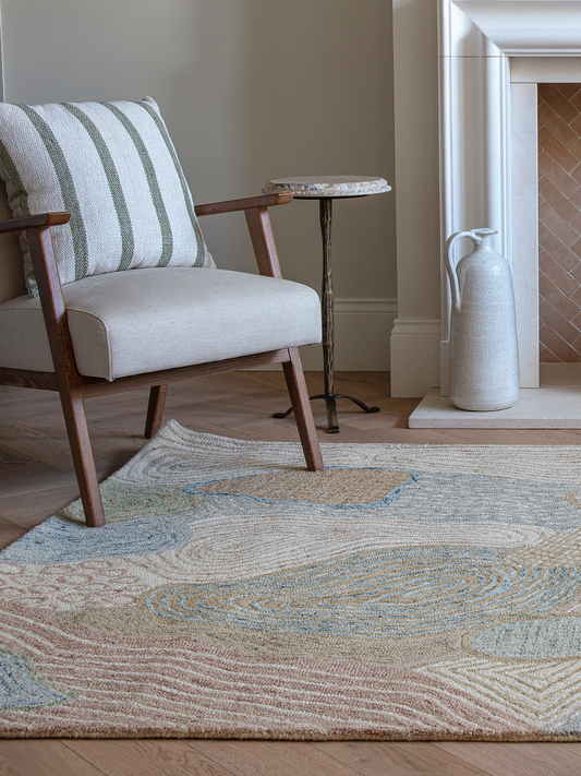 Elegant designer wool rug