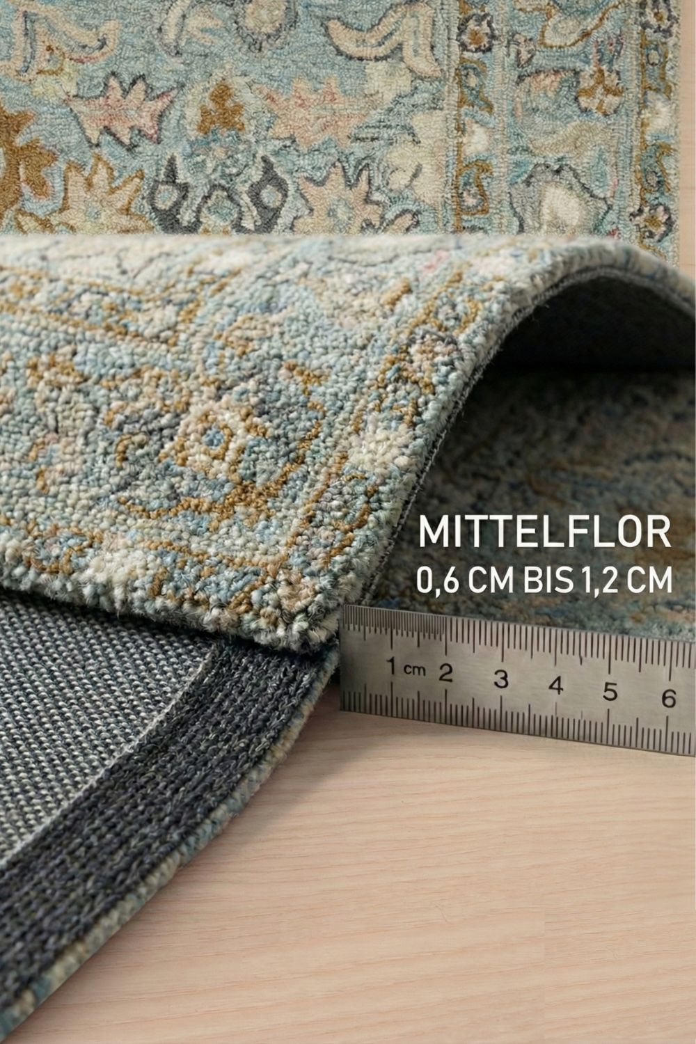 Premium wool carpet blue