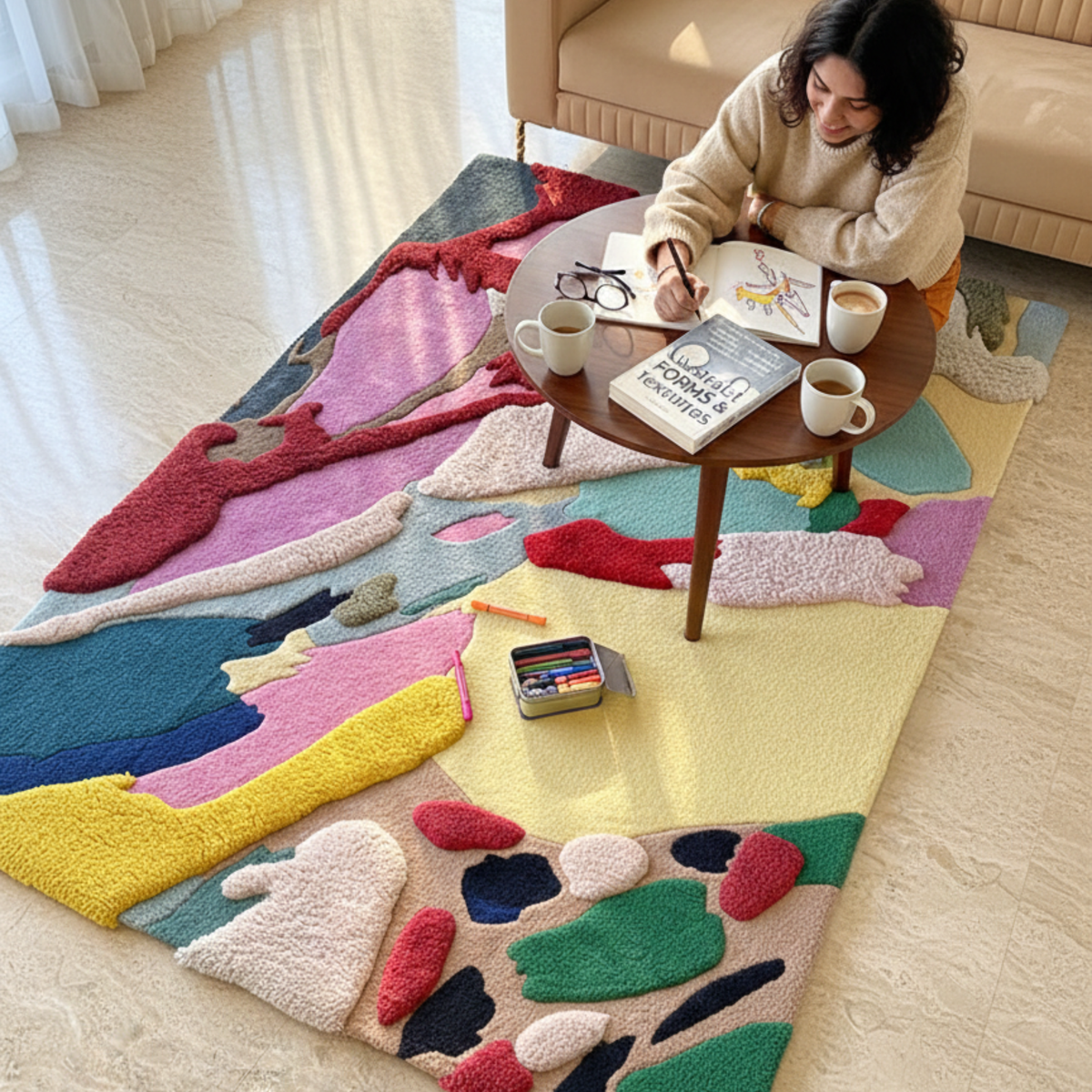 Modern wool carpet