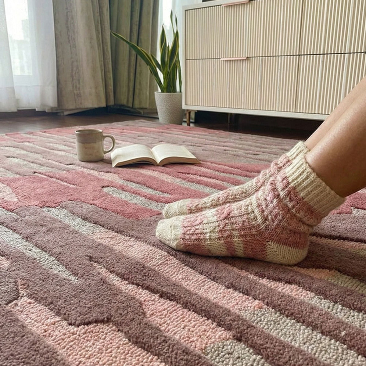 Modern wool carpet