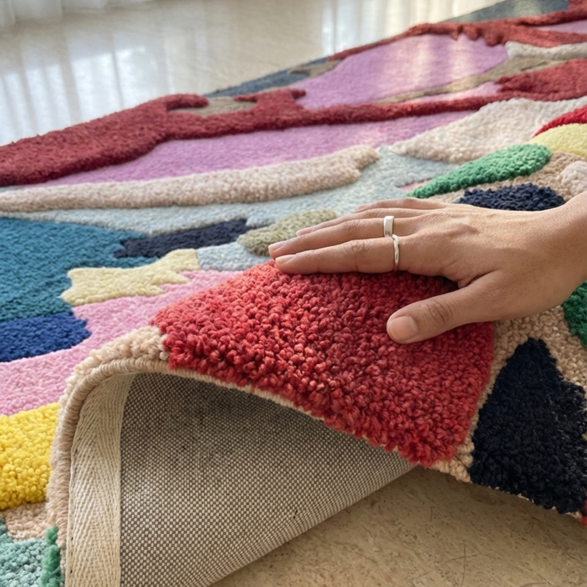 Modern wool carpet