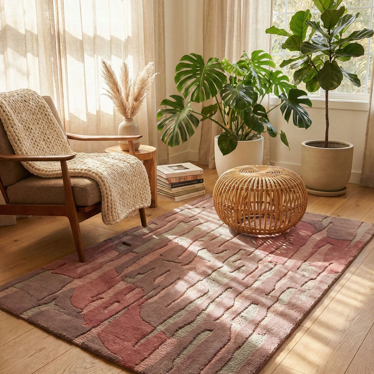 Modern wool carpet