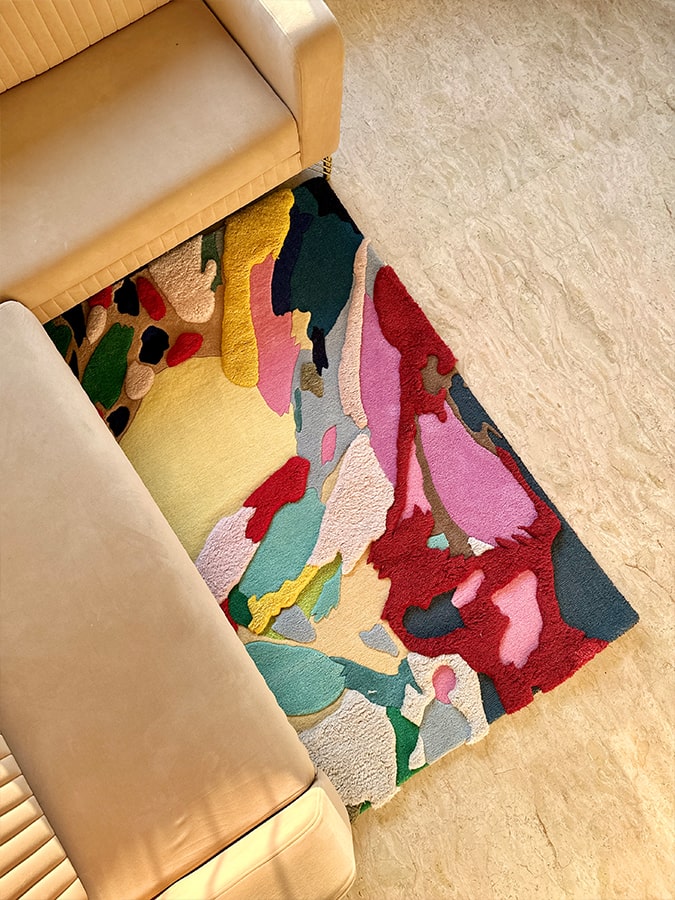 Modern wool carpet