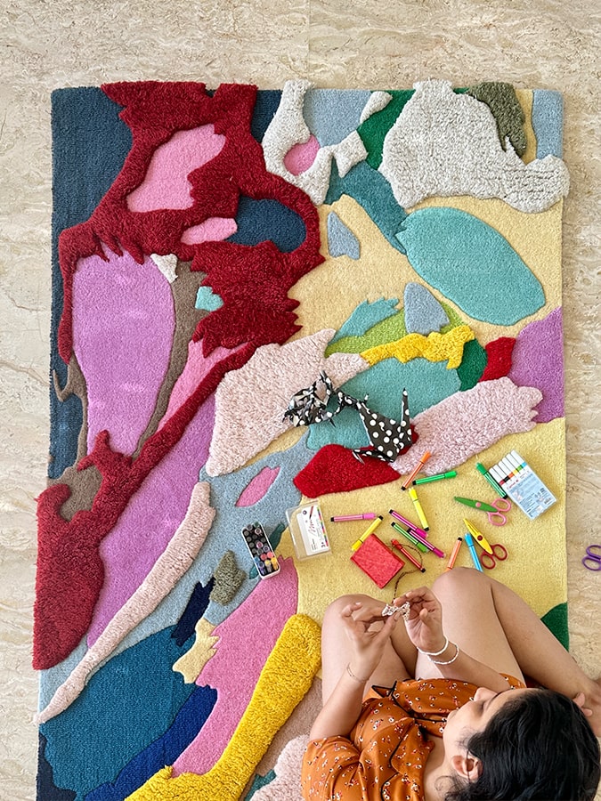 Modern wool carpet
