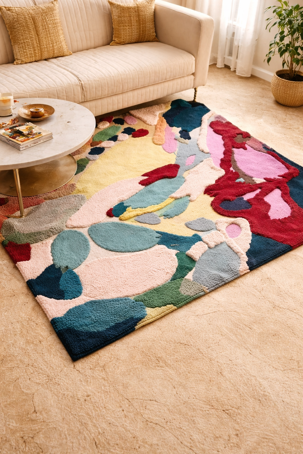 Modern wool carpet