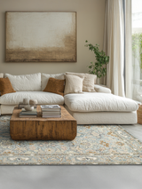 Premium wool carpet blue