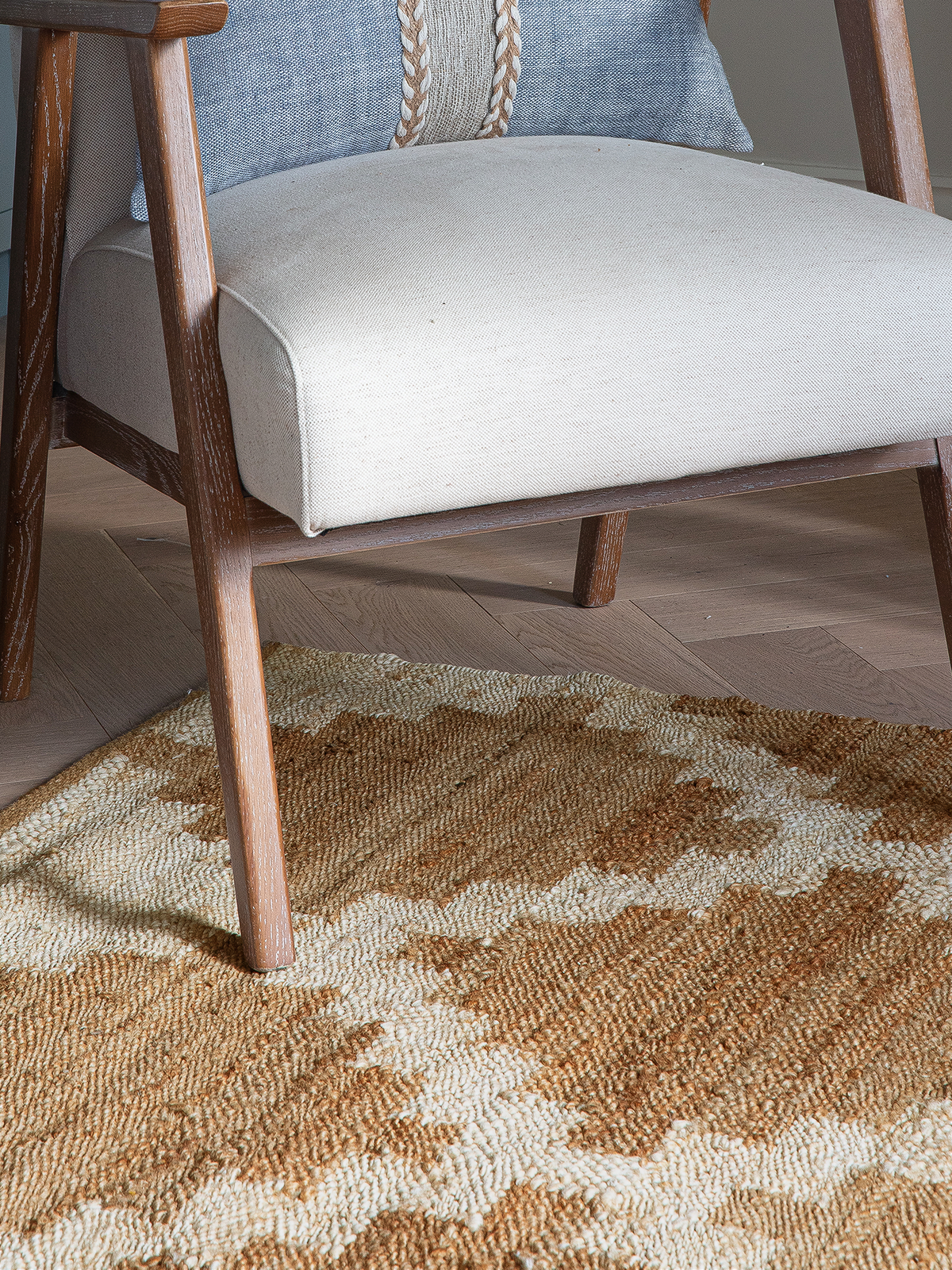 Handwoven jute rug