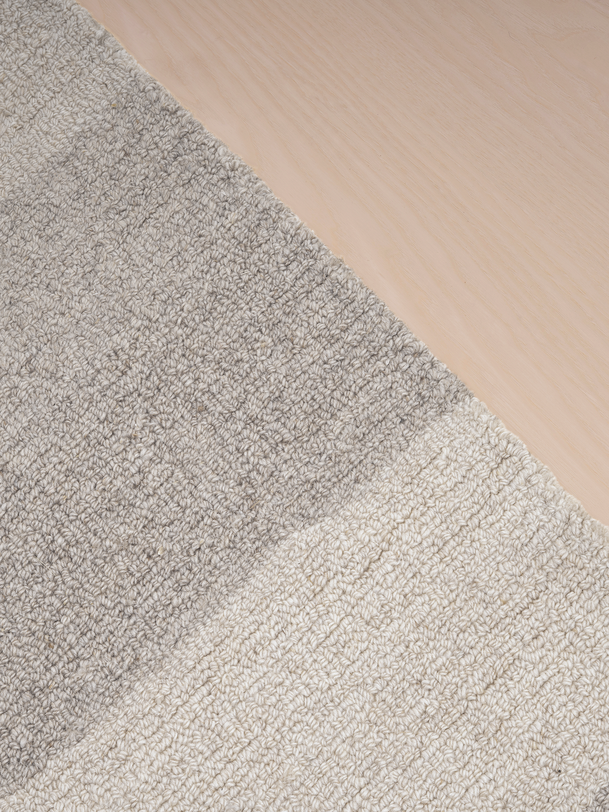 Hand-tufted wool rug, brown