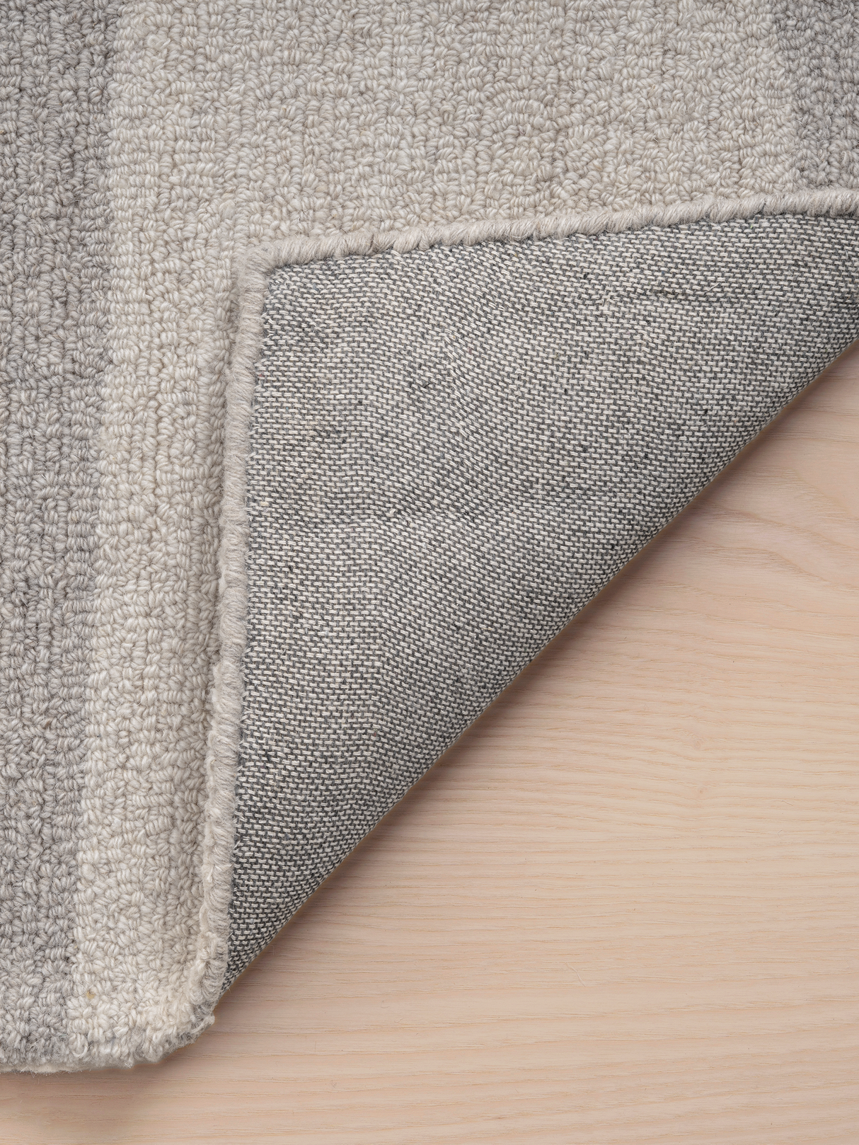 Hand-tufted wool rug, brown