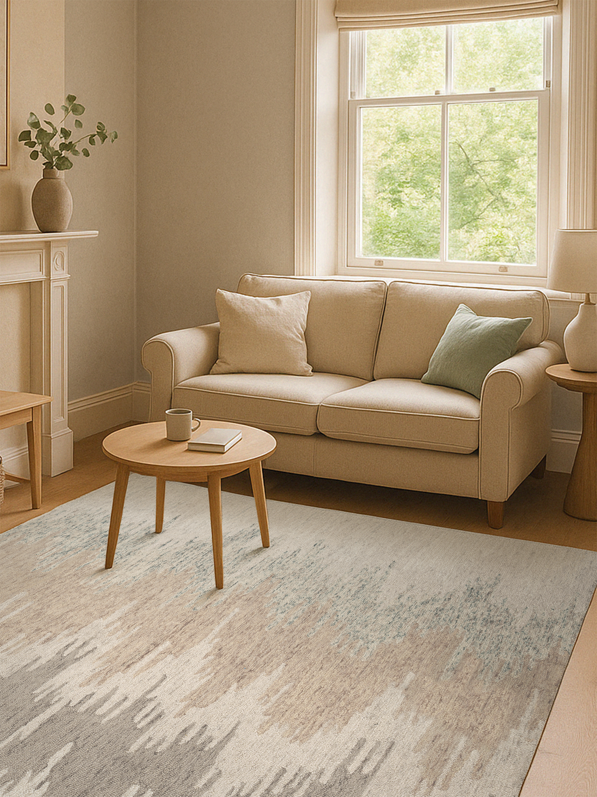 Stylish wool rug for the home