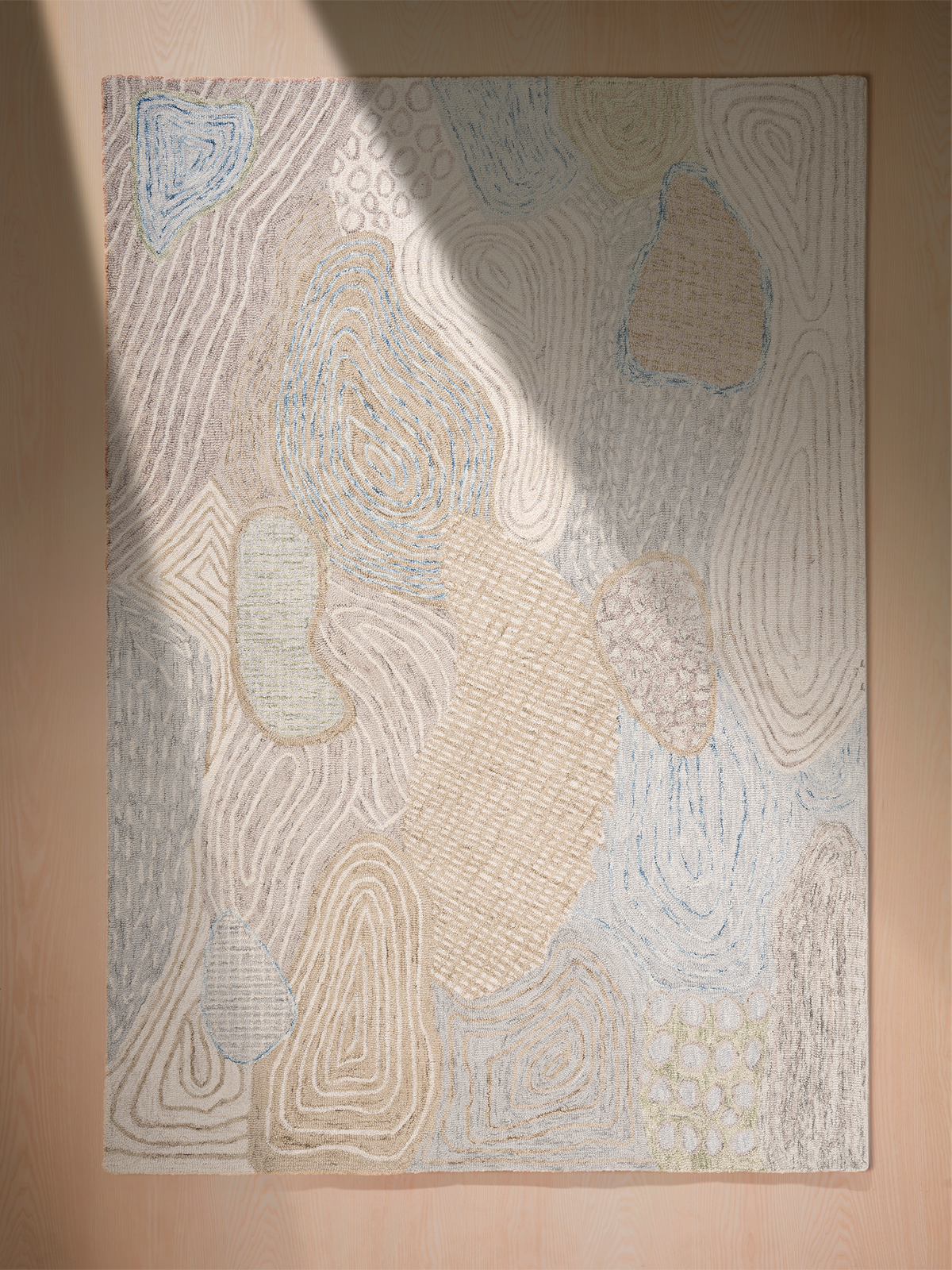 Elegant designer wool rug