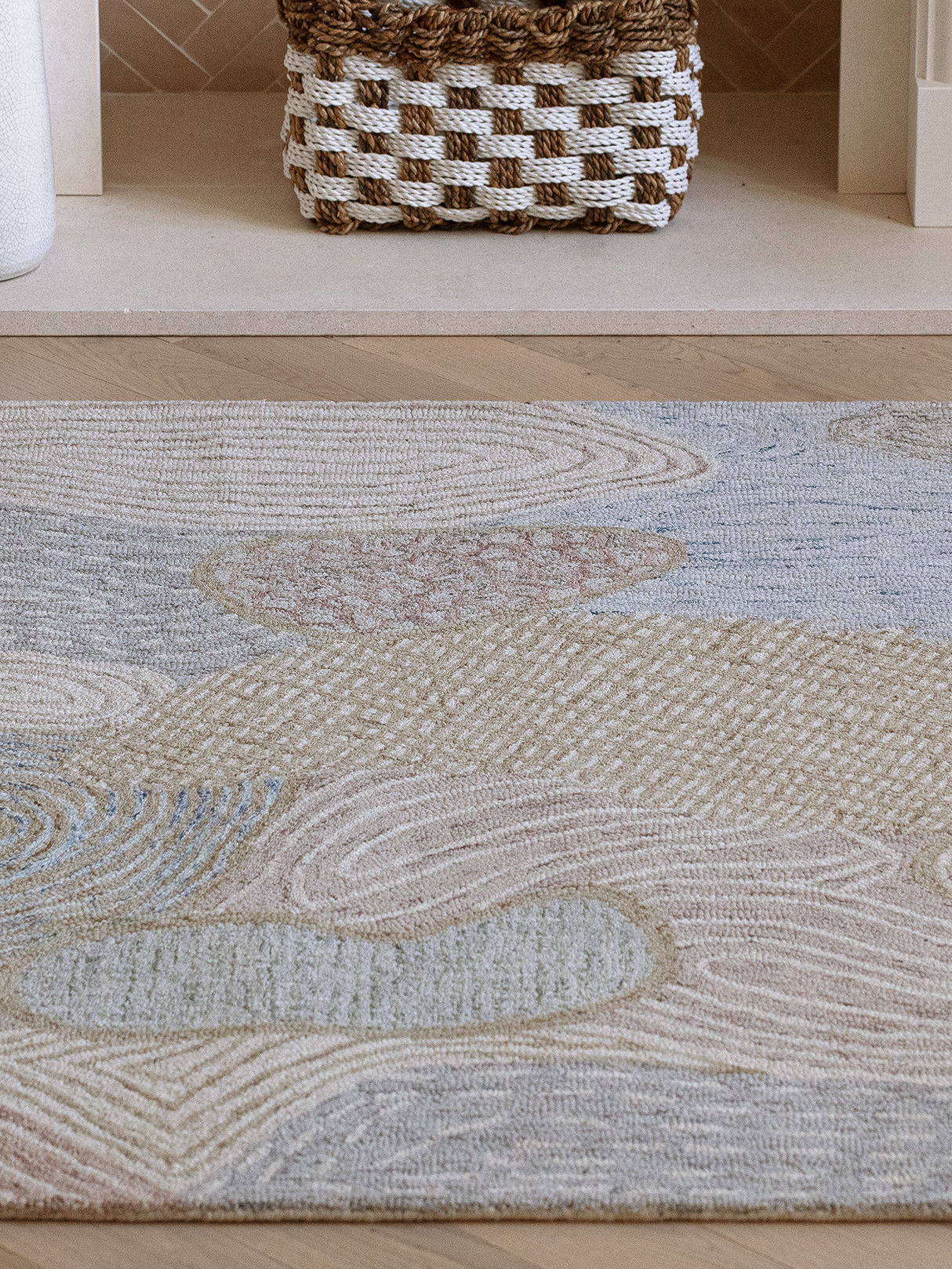 Elegant designer wool rug