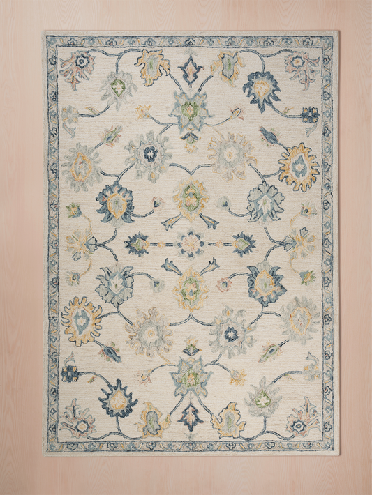 Modern Blue Living Room Rug
