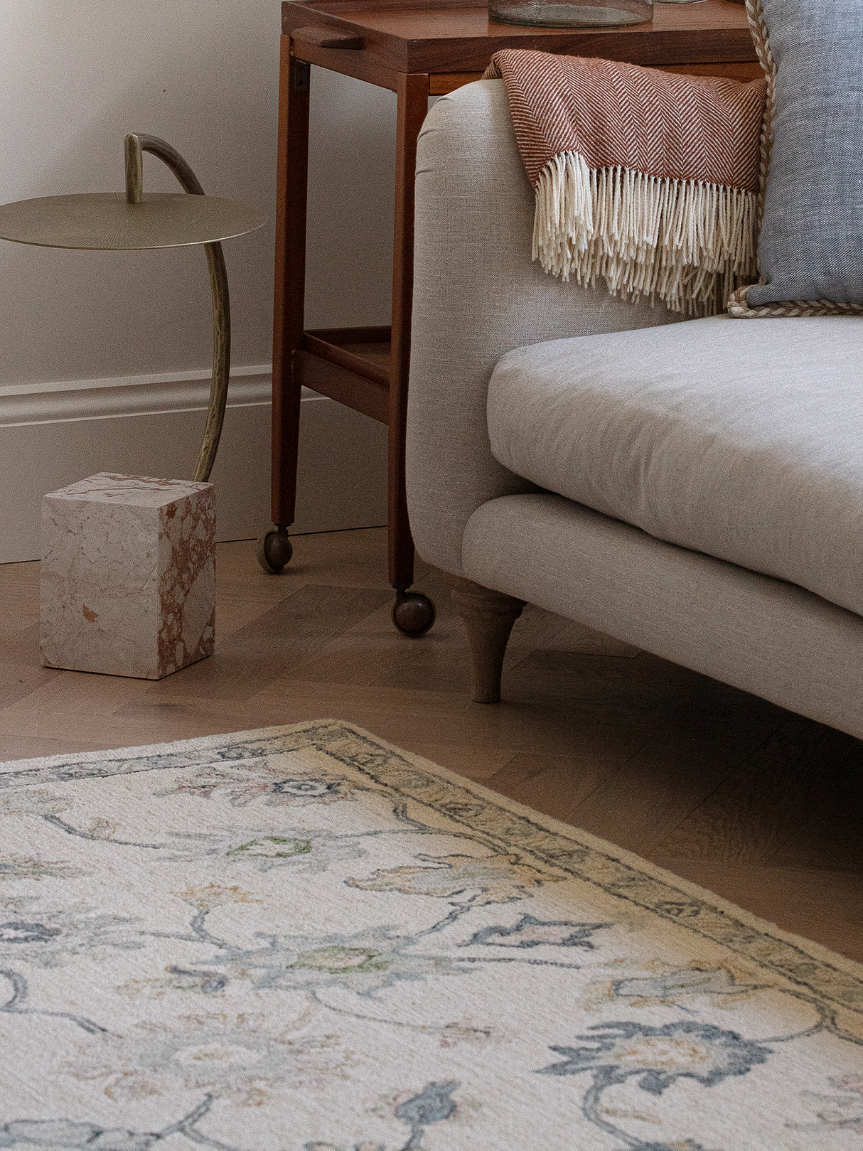 Modern Blue Living Room Rug