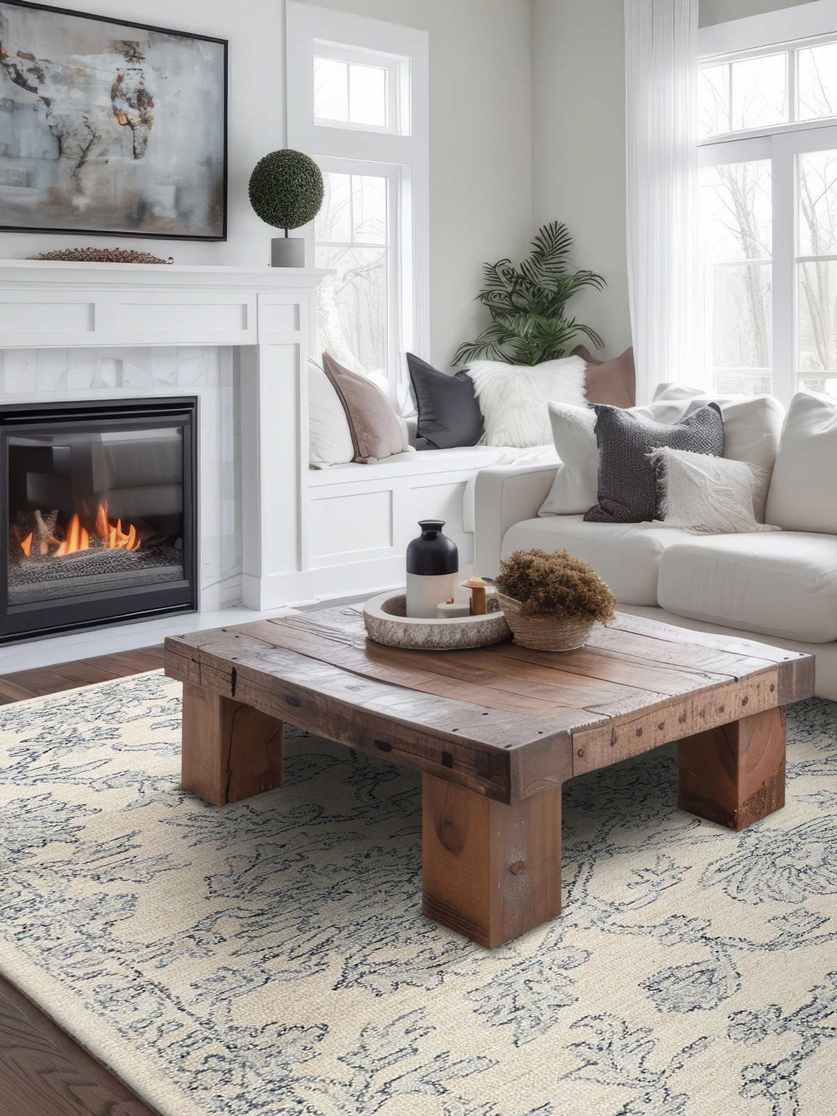 Modern wool rug