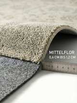 Timeless beige wool rug