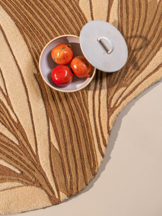 Textured wool carpet