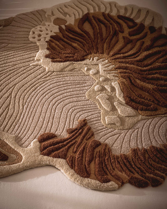 Hand-tufted wool rug