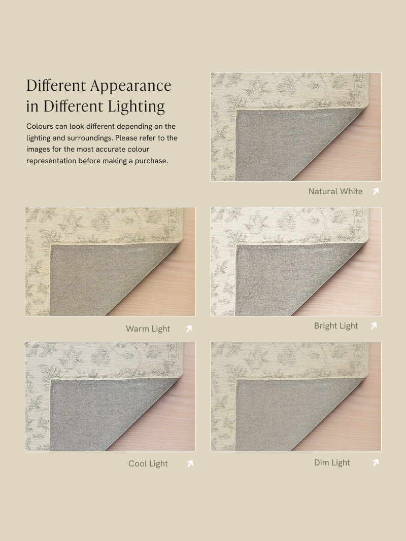 Timeless beige wool rug