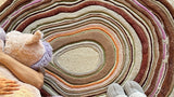 Textured wool rug made of New Zealand wool
