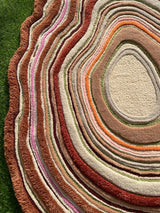 Textured wool rug made of New Zealand wool